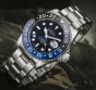 Herrentaucheruhr DAVOSA Ternos Professional GMT Divers Ceramic Automatic 16157145 schwarz-blau