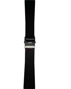 Natur-Kautschuk-Uhrband mit Edelstahl-Faltschliesse Bandanstoss 18 mm