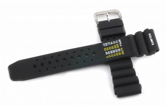 Taucher-Uhrband schwarz für DUGENA Nautica 22mm